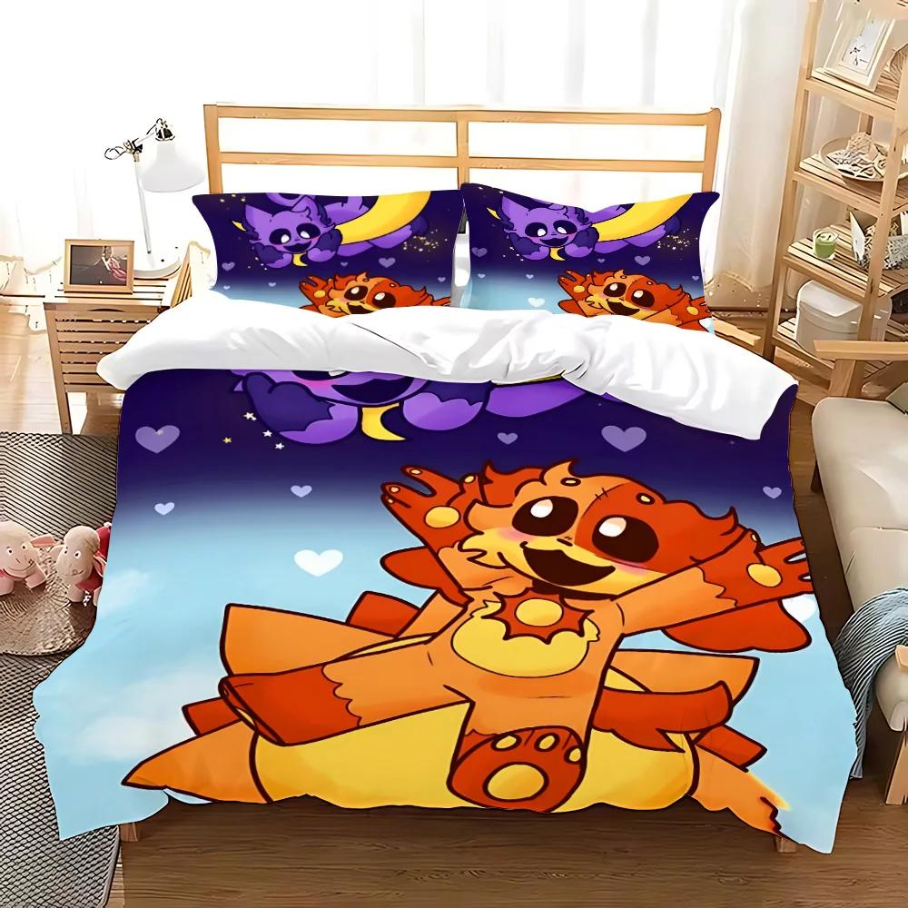 Set Biancheria da Letto Stampa 3D GattoSonno X CaneGiorno Copripiumino Trapunta Copriletto Copripiumino Federa 2-3 Pezzi Set Decorazione Camera da Letto