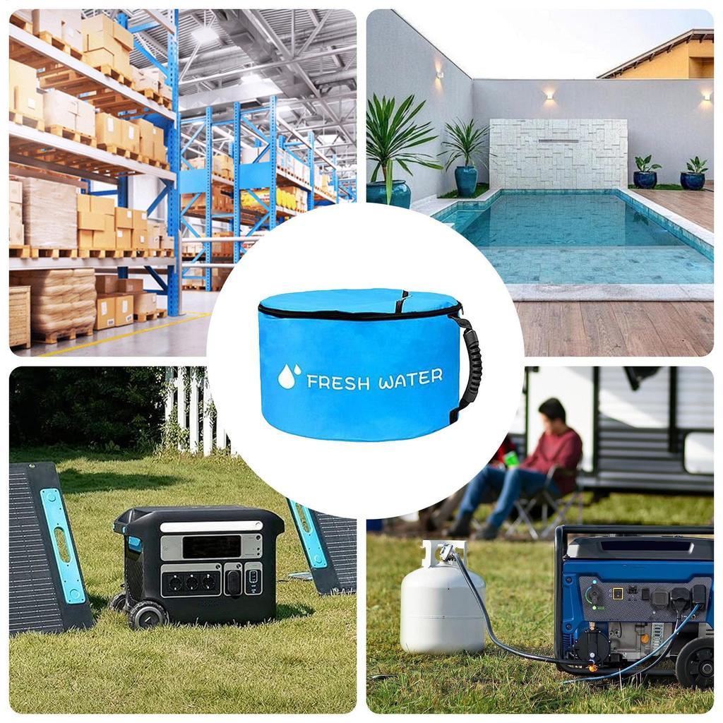 Wasserdichte RV-Abwasserschlauch-Aufbewahrungstasche mit Doppelreißverschluss-Halter für Abfallwerkzeuge, Camping-Septik-Elektrokabel-Organizer-Beutel