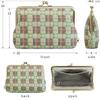 AYANOKOJI Flat Pouch with Made in Japan Check 6-inch Gusset, Large, (Pop Mint)