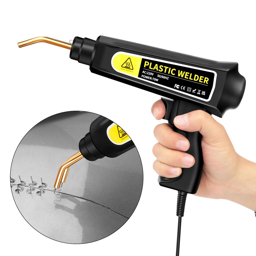 Convenient Plastic Welding Kit Fast Heats Up, 4 Shapes/200pcs Hot Staple