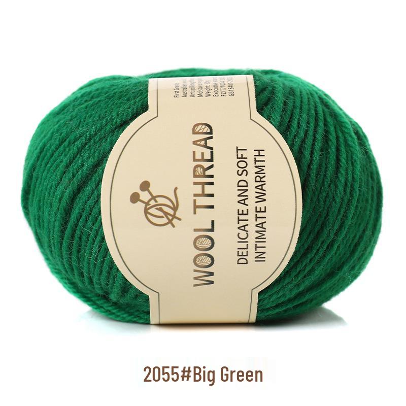 Medium-Thick Cashmere Wool Yarn for Hand-Knitted Baby and Child Scarves and Sweaters, with Knitting Needles.