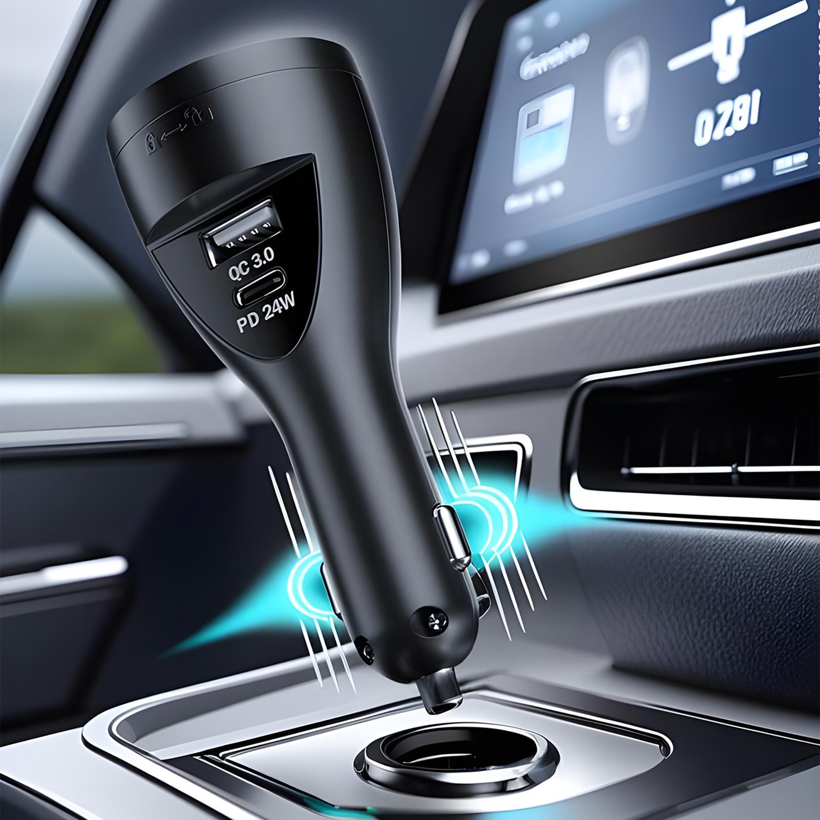 

Car Air Freshener Fast Car Charger Adapter Air Purifier Scent Diffuser Adapter Fast Charging 2-Port Odor Eliminator For Most China Mainland