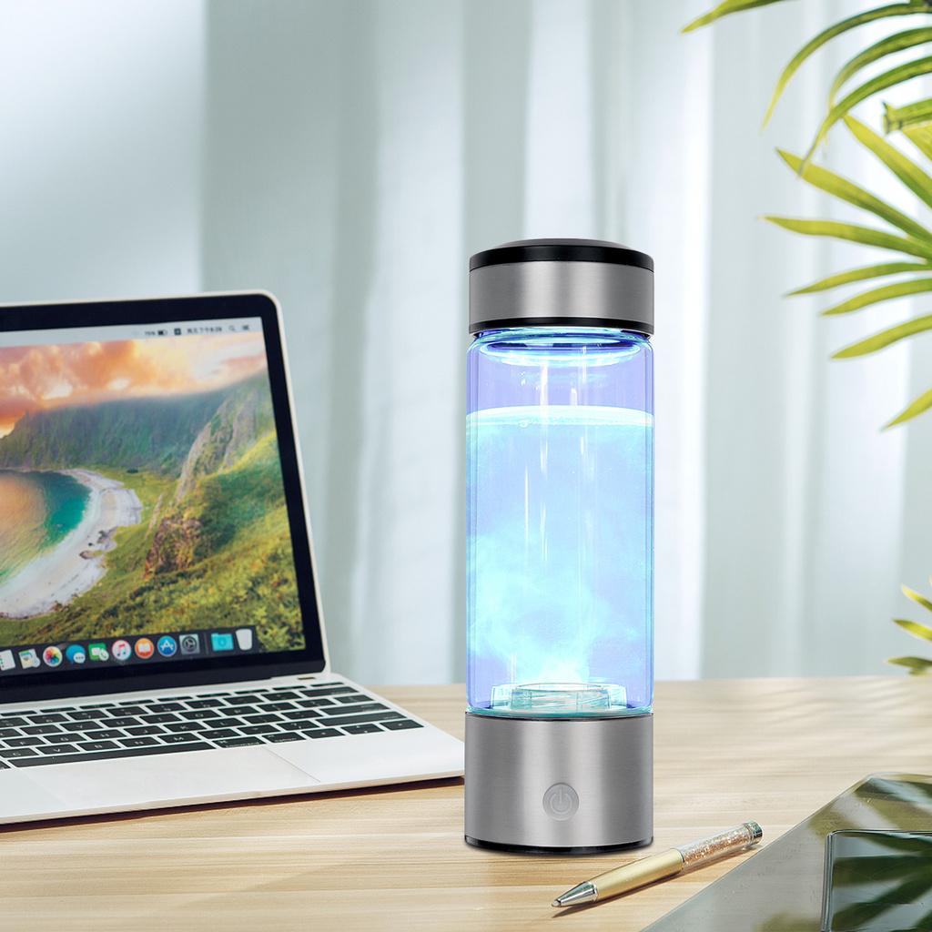 DC 5V Super Antioxidants ORP Hydrogen Bottle Rechargeable 3mins Portable Hydrogen-Rich Water Cup Ionizer Maker/Generator 420ml