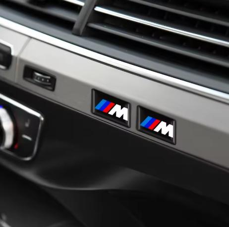 WCHT7 4pcs Car Decor Stickers Multi-size Optional For BMW M Performance M3 G20 E36 X6 G30 X3 M5 Soft Adhesive Ornament Modified Decals