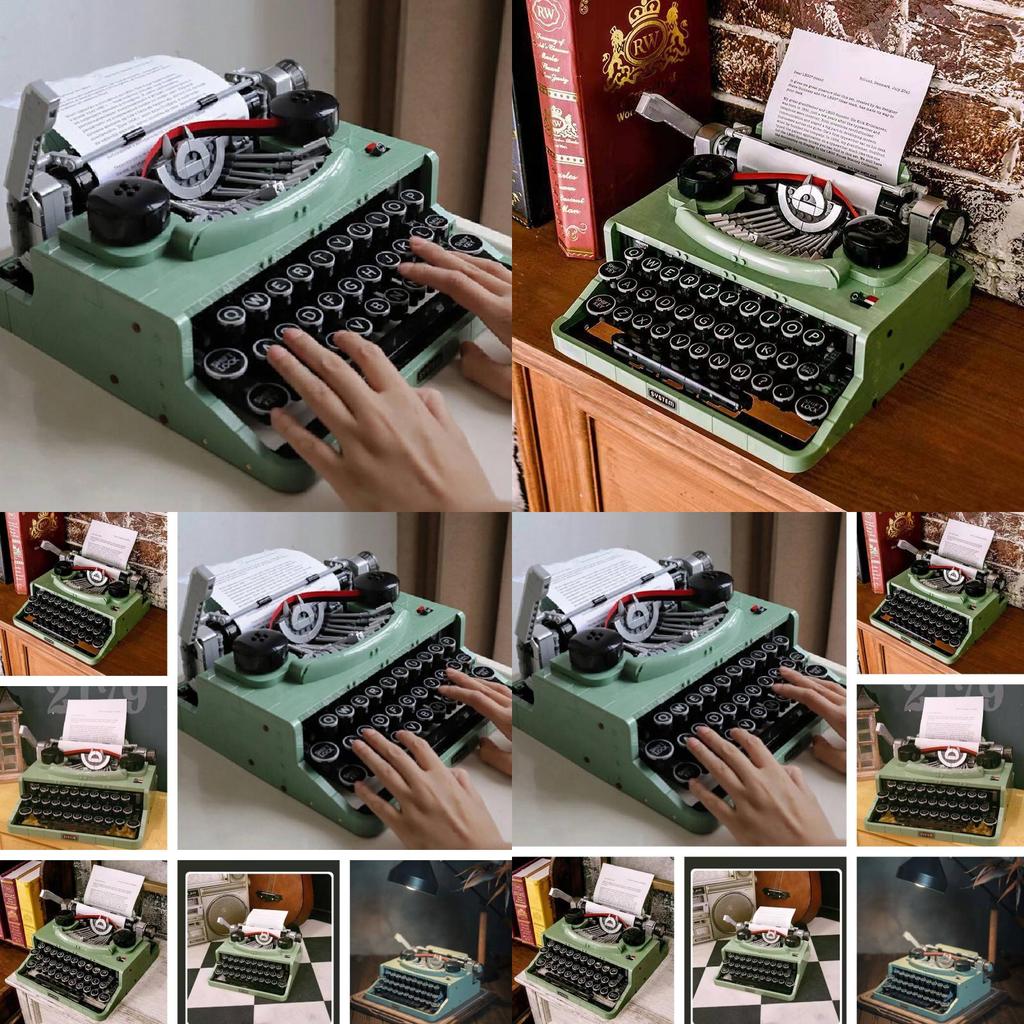 Retro Typewriter Building Block Set For Creative Play And Nostalgic Fun For Ages 7 To 14