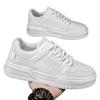 Men's Shoes Spring and Autumn Niche Design Versatile Casual Pure Black Board Shoes for Teenagers Sports Thick Sole Heightened Bread Trendy Shoes