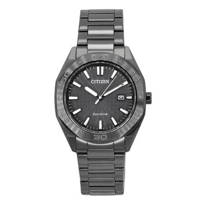 Eco-Drive Stainless Steel Grey Dial BM7637-81H 100M Men's Watch