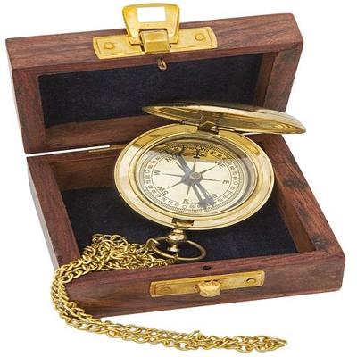 Compass In Stunning Wooden Box - Perfect Gift for All Occasions and Travel