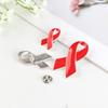 Czerwona Wstążka Broszka Emaliowane Przypinki Biżuteria Świadomość HIV AIDS Nadzieja Przypinka do Klapy Guziki Odznaki Biżuteria Akcesoria Odzieżowe