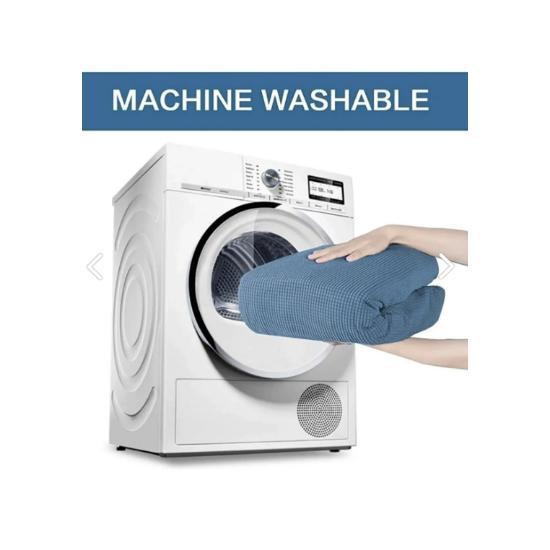 Lycra-Stretch-Sofabezug, elastisch, flexibel, waschbar, quadratisches Muster, für Dreisitzer