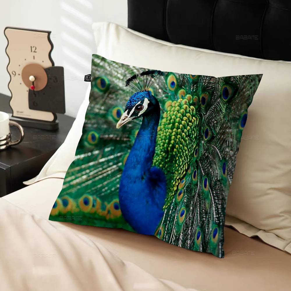 Peacock Pillow Gift Home Office Decoration Pillow Bedroom Sofa Car Cushion CoverPillow Case