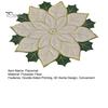 Christmas Table Placemats for Dining Floral Leaf Placemat Table, Decorative Polyester Fabric Round Mats Home with Festive Leaves Design Party