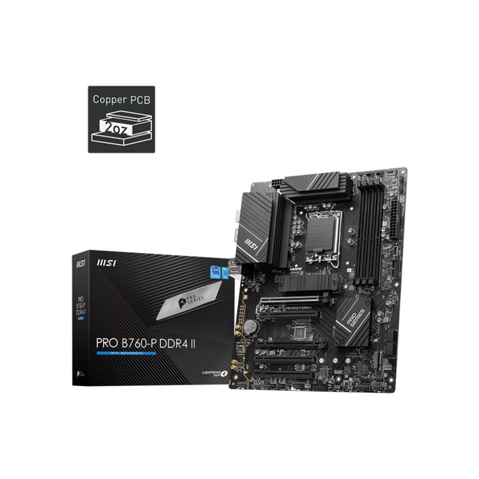 Carte Mère - MSI - PRO B760-P DDR4 II - Socket LGA1700 - Gigabit Ethernet - PCIe 4.0 x16 - Intel B760