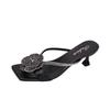 Fashion Fashion 2025 Open Toe Women's Slippers Summer Outdoor Dress Crystal Floral Elegant Light Best Seller Non-Slip High Heels Zapatos