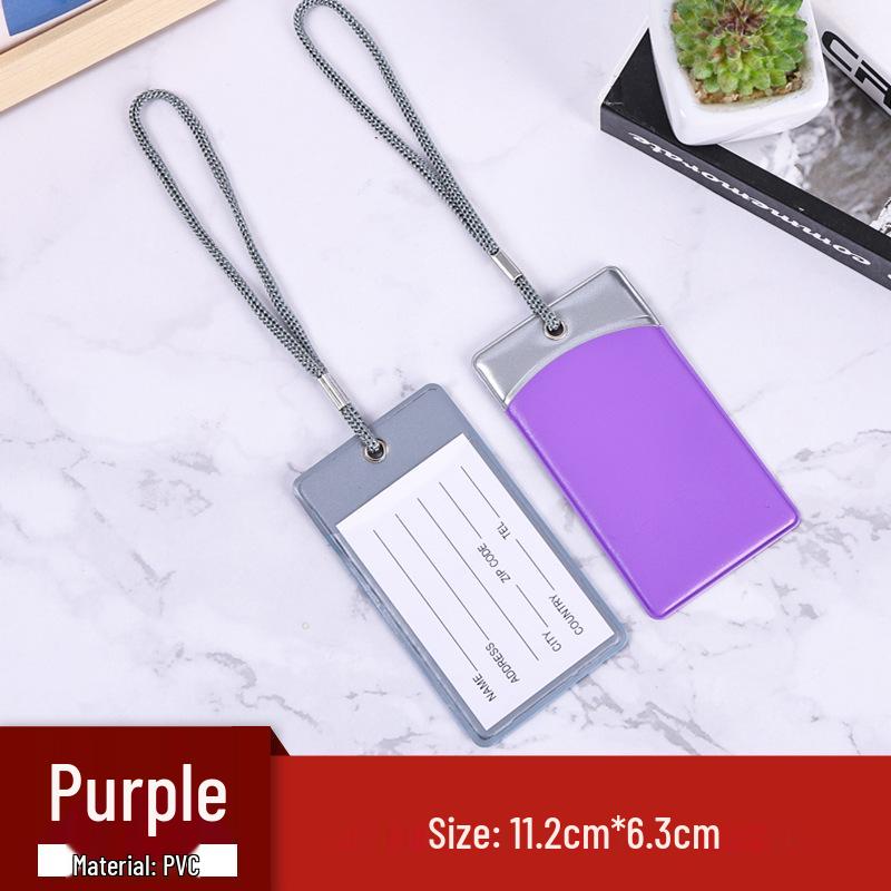 Etiqueta de Bagagem PVC Multicor Personalizável com Corda e Cartão de Informações