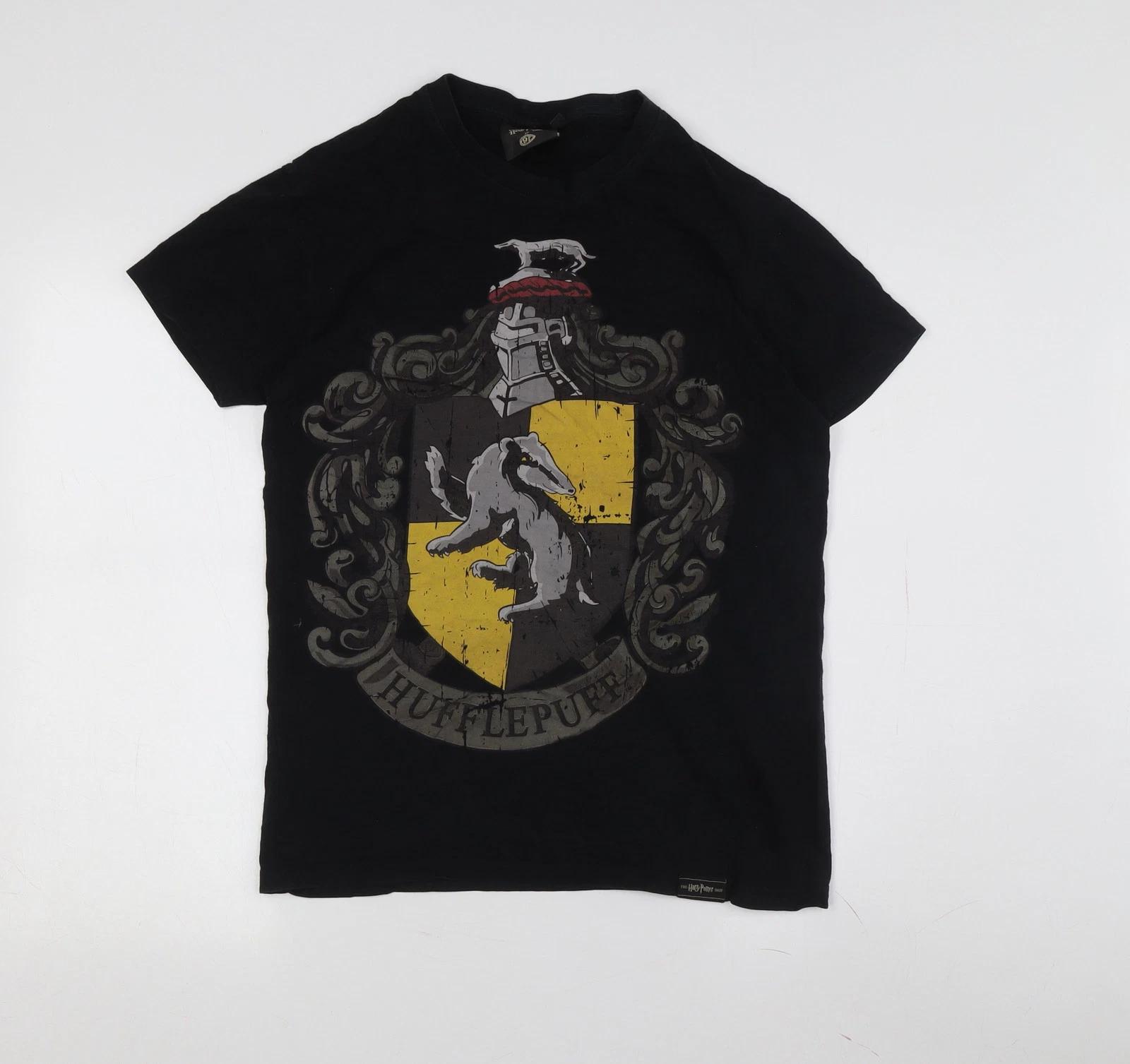 

The Harry Potter Shop Black Hufflepuff Men s T-Shirt, Size S L
