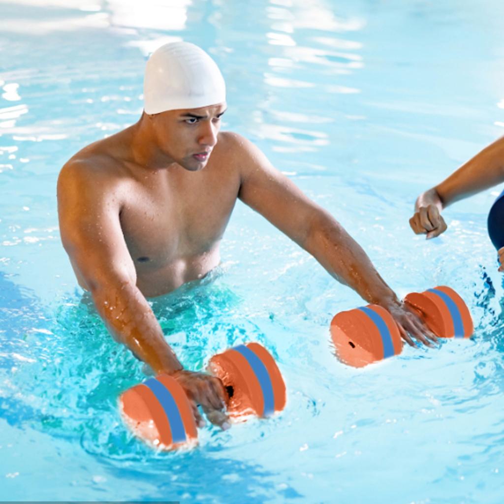 Aquatic Dumbells Set Of 2 Water Dumbells Pool Resistance Water Weight Water Aerobics High-Density EVA-Foam Pool Fitness