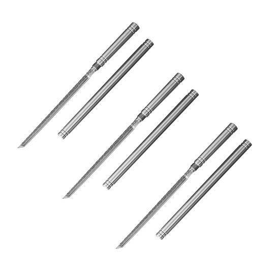 1/2/3/4/5Pcs Portable Fruit Cutter with Sheath Stainless Steel Blades Easy To Clean Vegetables Cutter Ergonomic Handle Multi-Purpose Cutter