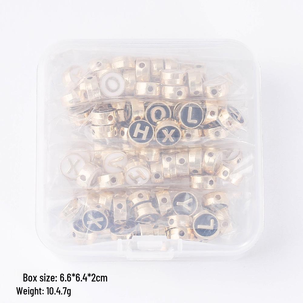 

Модный европейский и американский ретро браслет из сплава с буквами и бусинами для изготовления украшений своими руками 4 Sets/Box