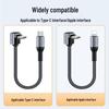 Dual Type-C Elbow PD100W Fast Charging Short Cable for Car & Power Bank