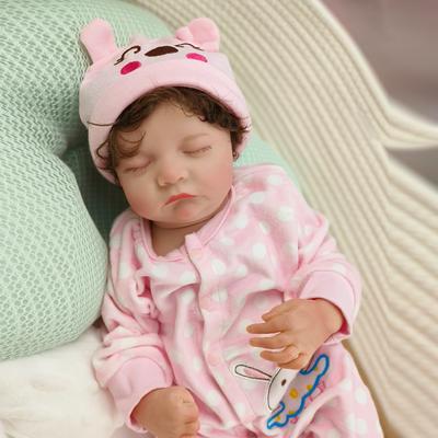 48CM Bebe Reborn Bebekler Boyalı Yenidoğan Bebek Köklenmiş Saçlı ve Yumuşak Dokunuşlu Bebek Oyuncakları Çocuk Hediyesi İçin