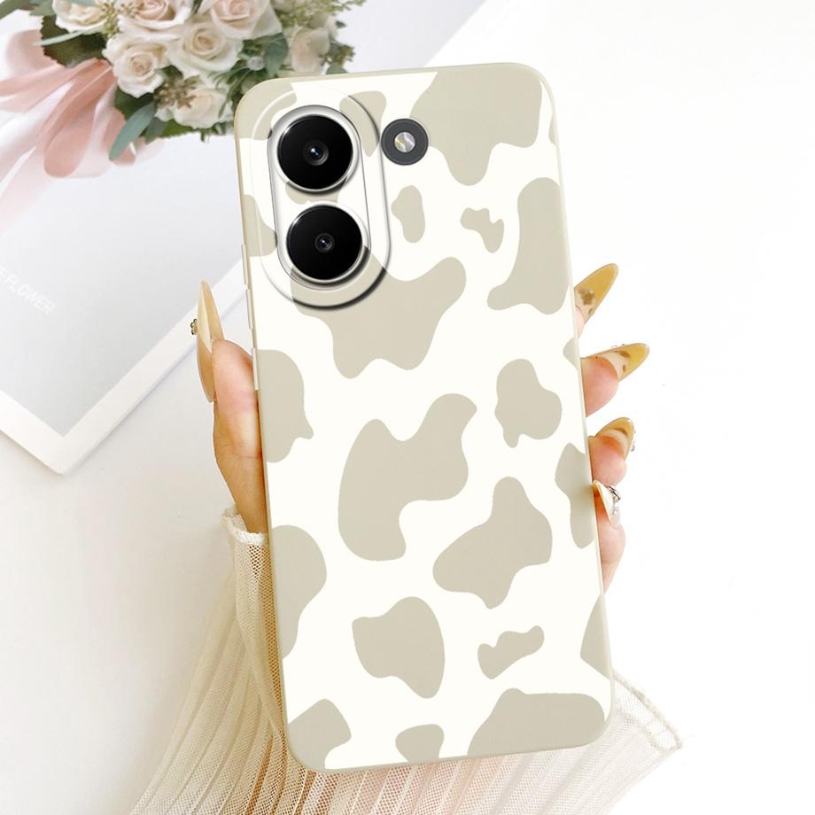Soft Silicone Funda For Xiaomi Poco X8 Pro Max Redmi Turbo 5 Max Phone Case Vintage Starry Cherry Bow Printed Daisy Bumper