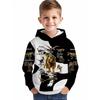 3D Digital Printed Dinosaur Encyclopedia Pattern Hoodie, Fashionable and Trendy Casual Children's Clothing