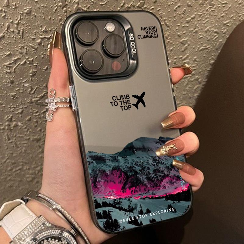 Case for Samsung Galaxy S25 S23 Ultra S24 S22 Plus S21 FE A52 A54 A34 A53 A14 A55 A35 A15 A16 Mountain Peak Aircraft Phone Cover