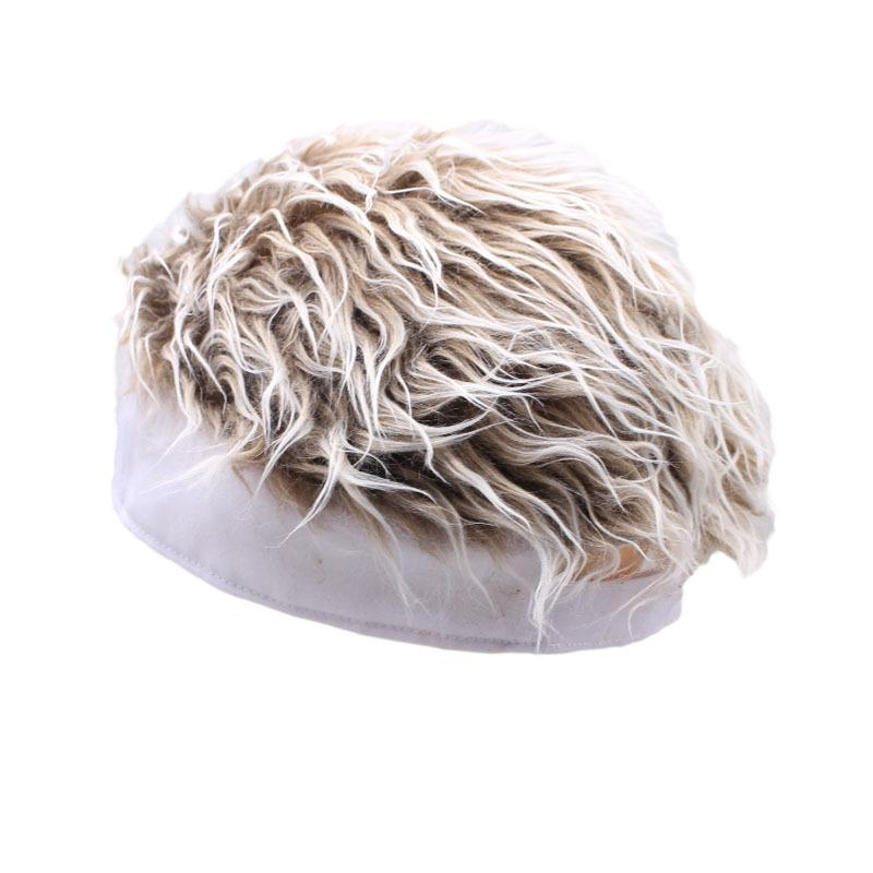 New wig hat European and American new street spoof brimless melon rind hooligan landlord hat