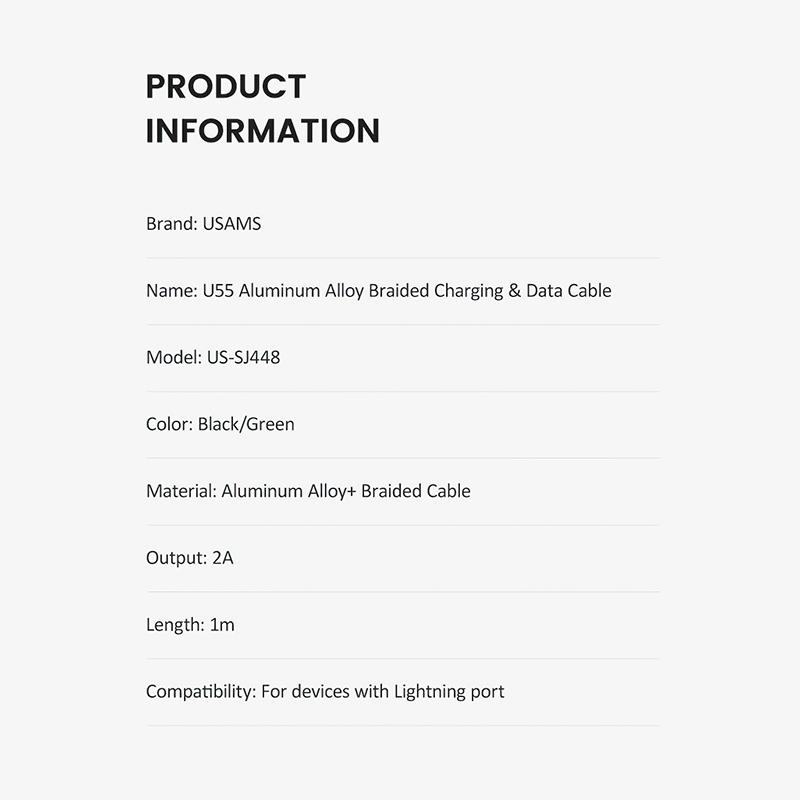 USAMS USB Typ C Lightning Kabel für iPhone 12 13 11 pro max Xs Xr X SE 8 7 6 plus 6s 5s iPad Air mini USB C Schnelllade Datenkabel 4.9