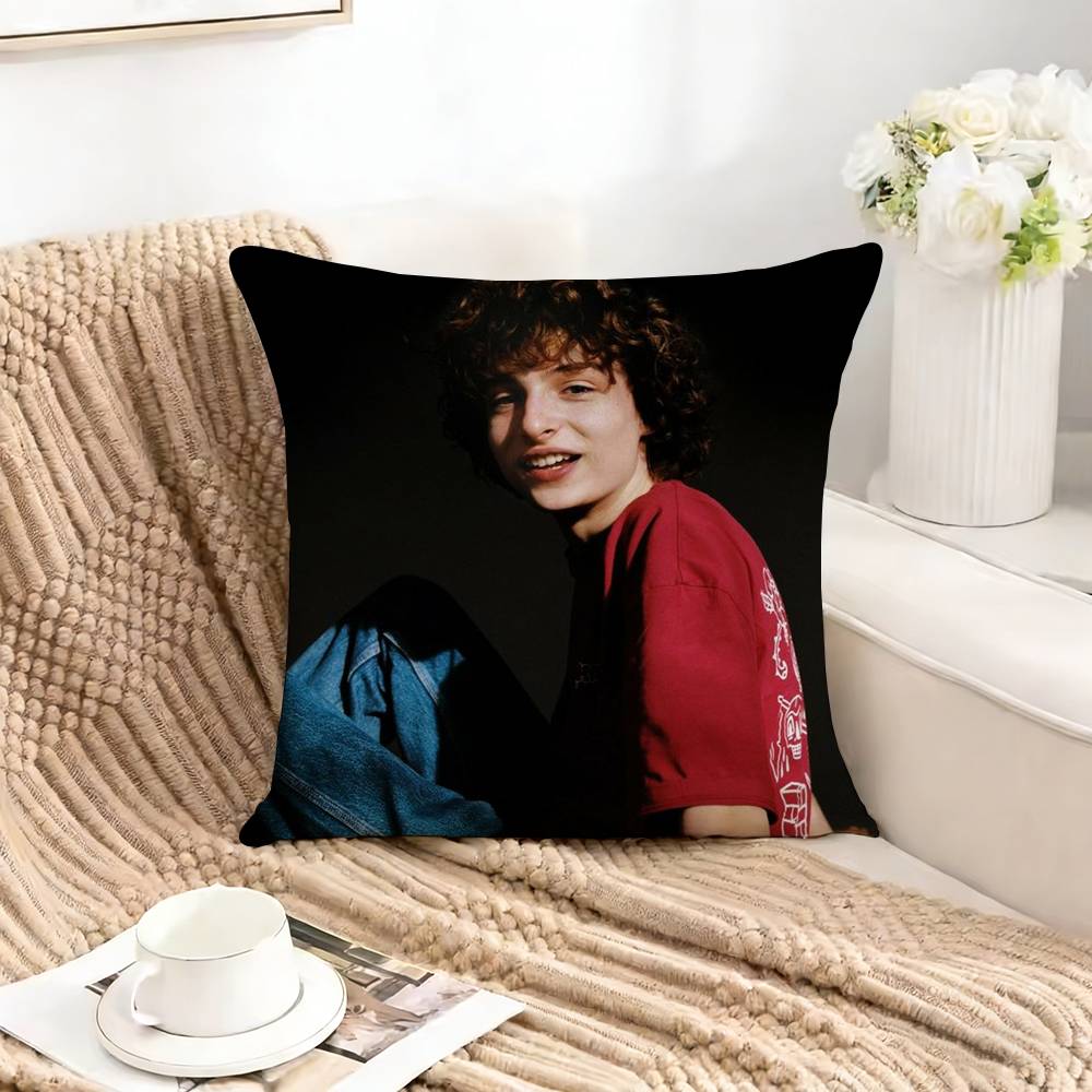 Cool FFinn WWolfhardFW Square DoubleSided printed Pillow Case Bedroom Bedside Pillow Sofa Cushion Cover