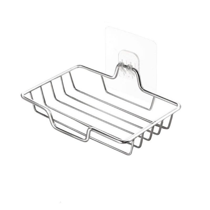 

Настенный держатель для мыла из нержавеющей стали, вешалка без сверления для ванной комнаты, вмещает 2 куска мыла, праздничный подарок на Хэллоуин, Рождество