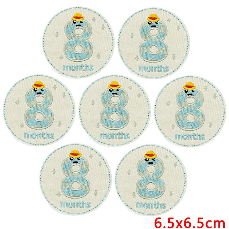 10 Stück Großhandel Cartoon Zahl Dezember Gestickte Aufnäher Runde Form Aufnäher Aufbügler Für Kleidung Nähen Applikation Dekor