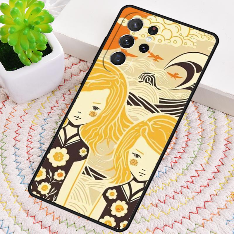 Japanese Surfers Silicone Phone Case For Samsung Galaxy note 10 pro S26 S25 S24 S23 S22 S21 Plus S25Ultra Capa Cover