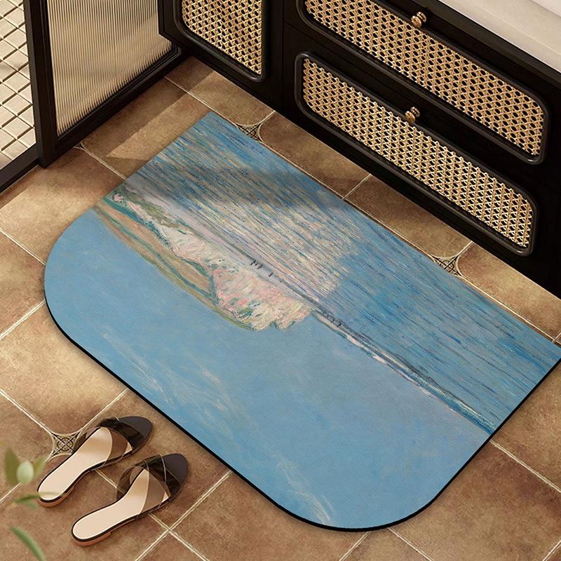 Olieverf Badkamervloermat Toiletdeur Antislipmat Entree Mat