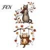 Autumn Theme Door Decorations Cat Metal Wall Decor, Fall Tin Sign Plaque, Swing Indoor Outdoor Art Decoration for Thanksgiving Harvest Festival,