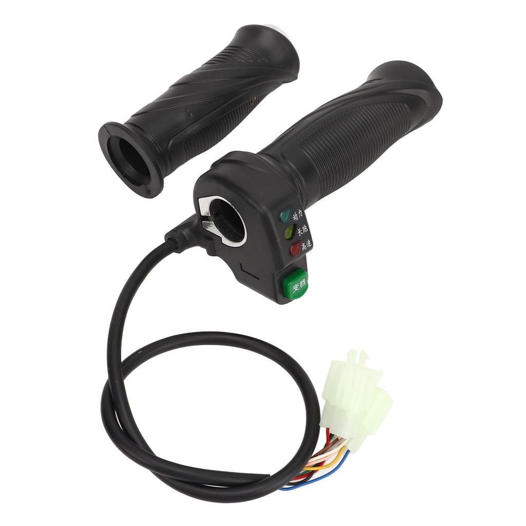 2PCS Electric Bicycle Throttle Grip Rubber Handlebar Twist Grip Universal Fit for Electric Bike Scooter