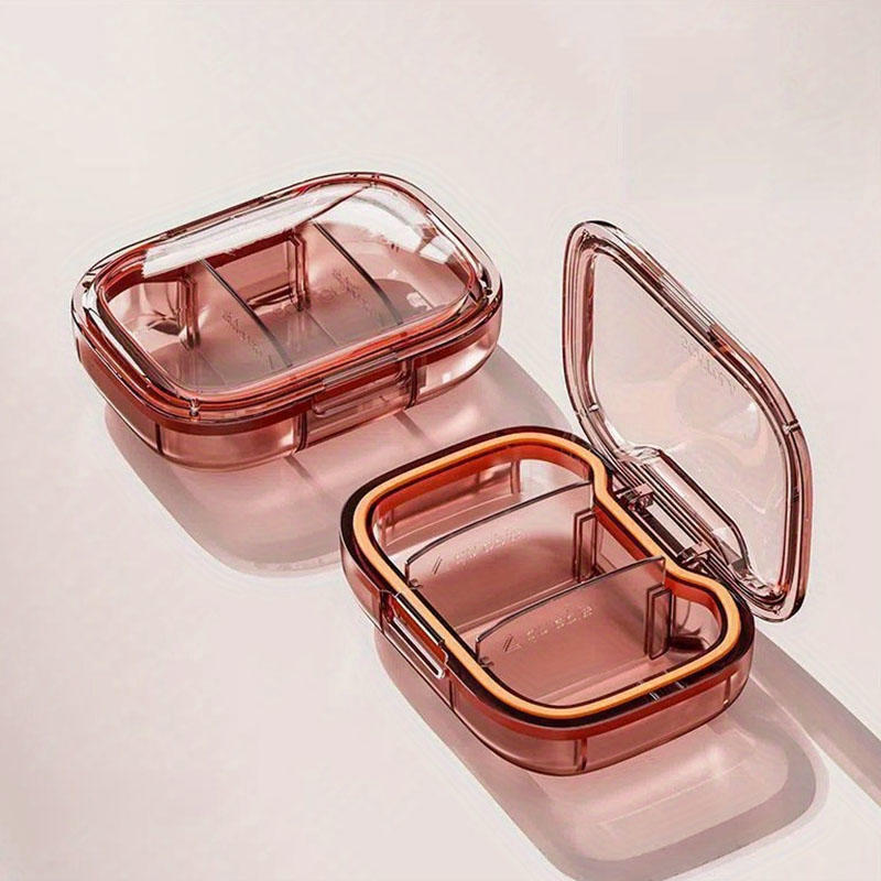 Portable Medication Dispenser Box for Three Daily Doses of Pills and Tablets Waterproof Medicine Case Pill Box