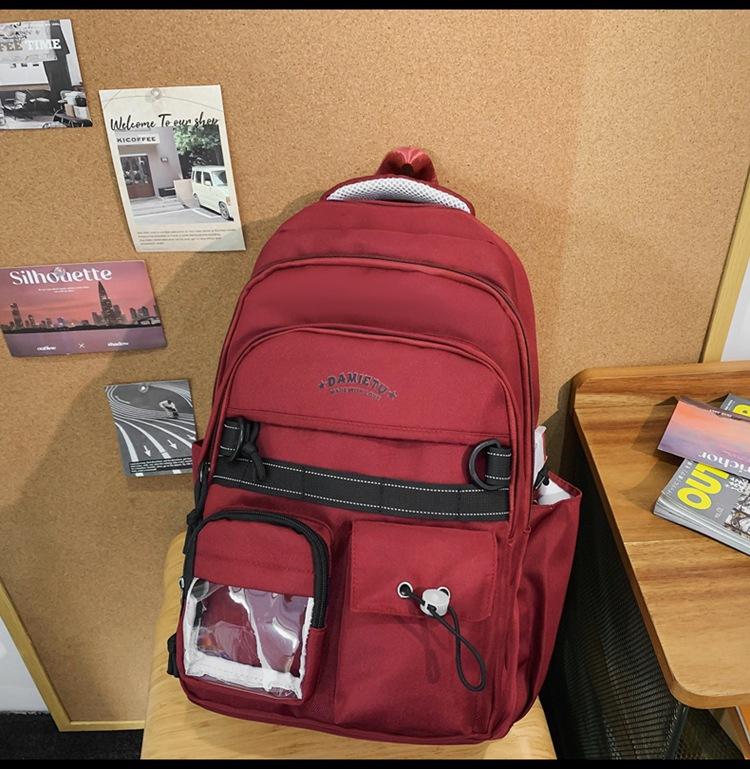 Middle School Student Schoolbag New Large-capacity Leisure Travel Couple Backpack Trendy Fashion Nylon Backpack