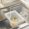 Sink Strainer Basket With 200 Mesh Filter Bags,Multi-Function Hanging Colander & Foldable Food Waste Catcher For Kitchen