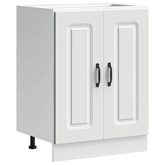 VidaXL Base Cabinet for Sink Kalmar White 60x46x81.5cm Engineered Wood, Kitchen Base Cabinet, Kitchen Base Cabinet 853437