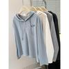 Stylish French-Inspired Hooded Sweatshirt for Women - Autumn/Winter Casual Slimming Versatile Top