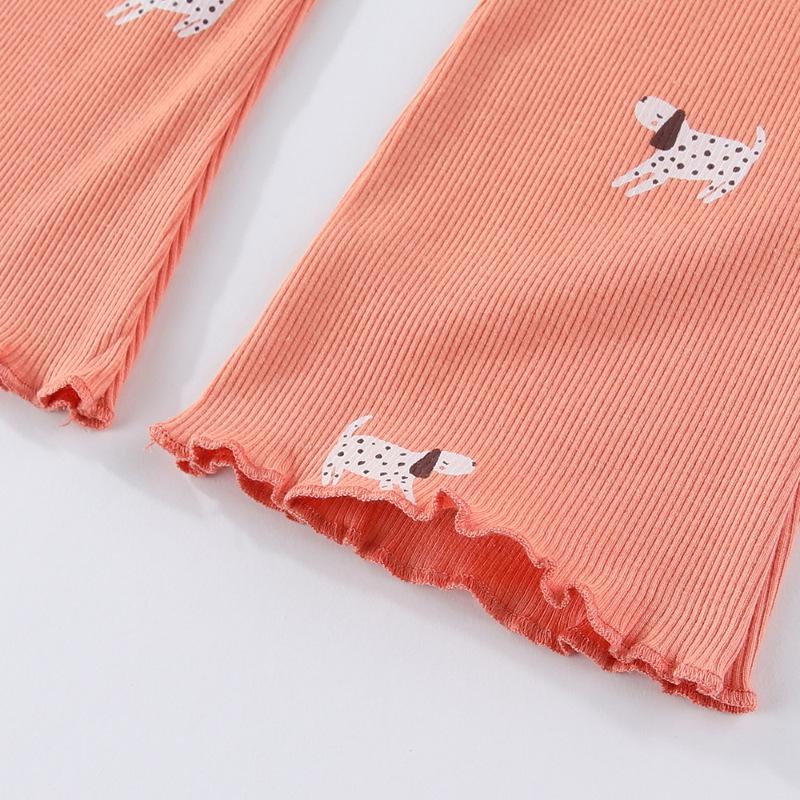 Girls' Spring & Autumn Bell Bottom Knit Pants