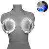 LED Luminous Bra Sexy Large Cup Food Grade Leakproof Interactive Atmosphere Props PVC Colorful Nightclub Bar Performance Feeding Brassiere