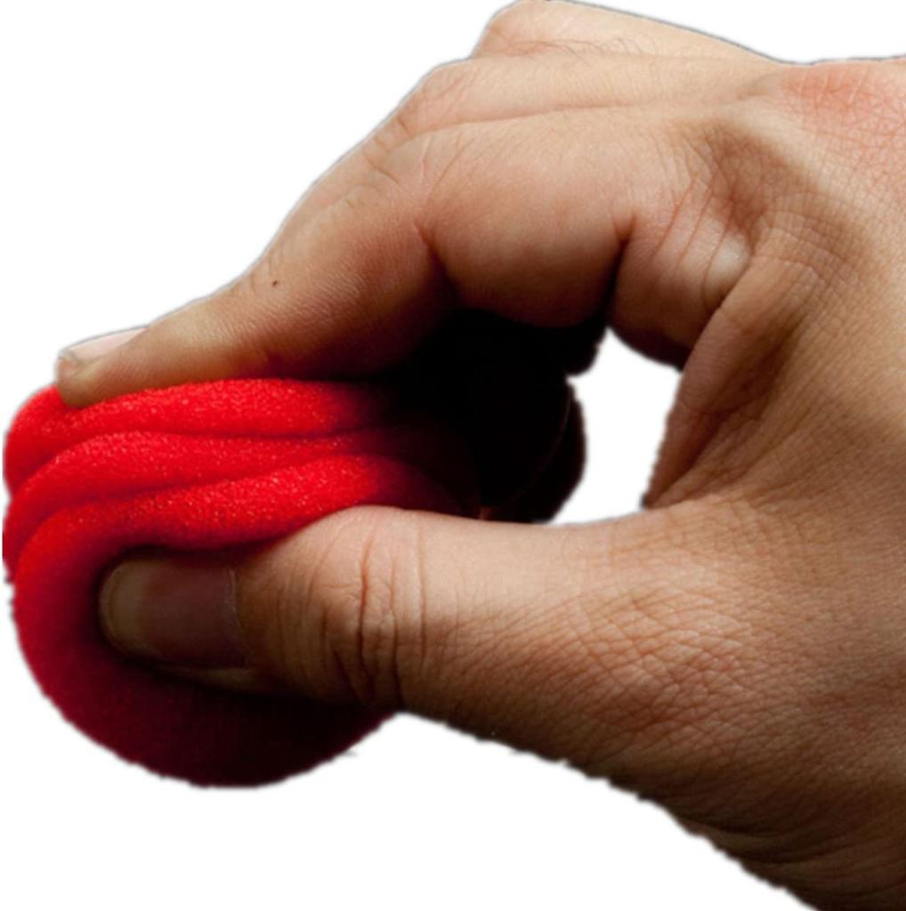 10pcs Magic Sponge Ball Red Magic Props Comedy Tricks Finger Sponge Play Ball Gift for Kid Halloween Party Masquerade