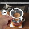Stainless Steel Coffee Filter Pour Over Coffee Dripper Reusable Paperless Coffee Drip Coffee Strainer Kitchen Coffee Accessories