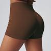Slim Fit Sports Yoga Pants Women European and American Peach Fitness Shorts High Waist Buttock Lifting Training Three-Point Pants Iron-Rolling