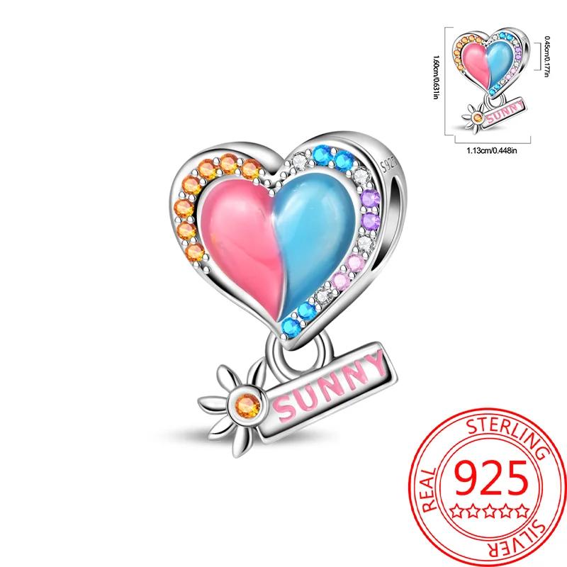 Copper Weather Change Series Charms Sunny Rainy Rainbow Perfume Beads Fit Original Bracelet For Women Diy Fine Gift