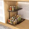Carbon Steel 2-Tier Under Sink Organizer Rustproof Slide Out Cabinet Storage Shelf  Bathroom