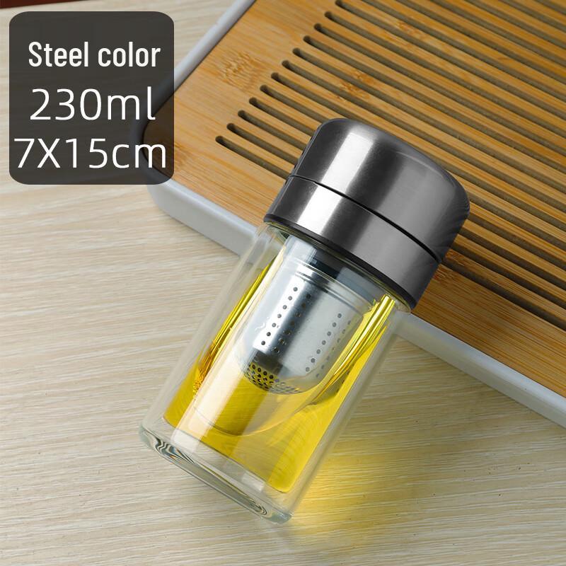SX Portable Double-Wall Borosilicate Glass Tea Infuser